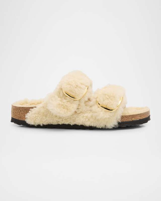 Arizona Teddy Shearling Dual Buckle Sandals